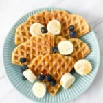 Waffle de Banana Sem Glúten e Sem Lácteos