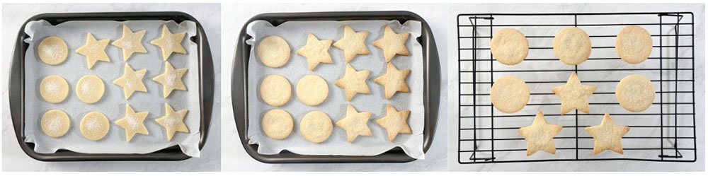 Visão do passo a passo para fazer os biscoitos amanteigados sem glúten