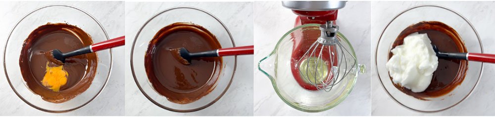 visão do passo a passo para fazer bolo fudge de chocolate sem glúten