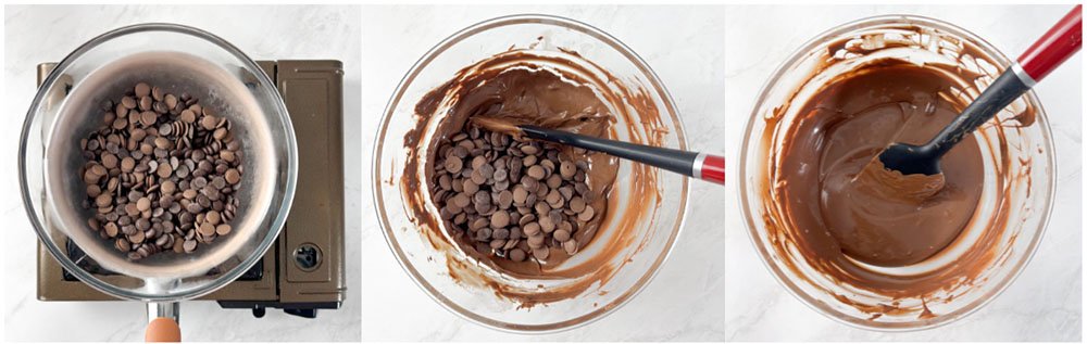 visão do passo a passo para fazer o crocante de chocolate sem glúten