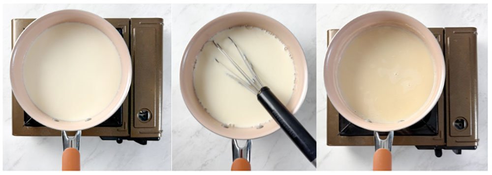 visão do passo a passo para fazer o doce de leite sem lactose