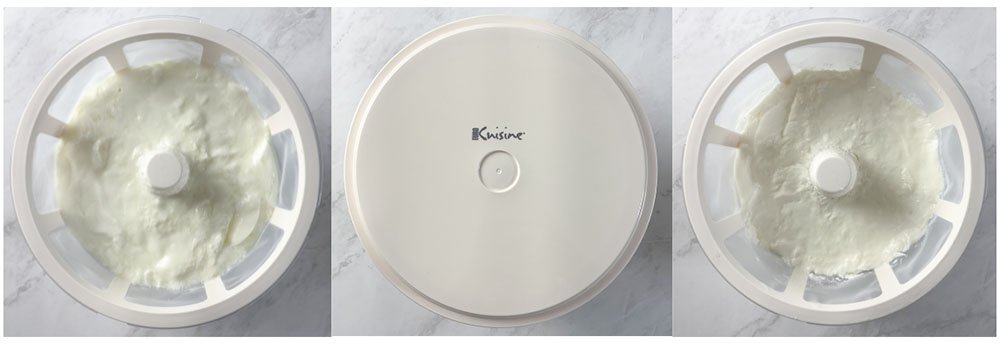 visão do passo a passo para fazer o iogurte grego sem lactose