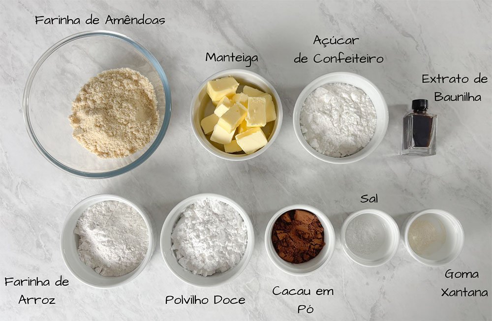 Visão dos ingredientes da receita